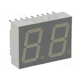 1 pcs x BROADCOM (AVAGO) - HDSP-523E - Display: LED, 7-segment, 14.22mm, 0.56', No.char: 2, red, cathode