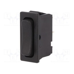 1 pcs x Marquardt - 1838.1502 - ROCKER, SPDT, Pos: 3, ON-OFF-ON, 6A/250VAC, black, IP40, none, 100mΩ