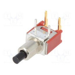 1 pcs x E-SWITCH - 800SP9B6M6RE - Switch: push-button, Pos: 2, SPST-NO, 1A/250VAC, 3A/28VDC, OFF-(ON)