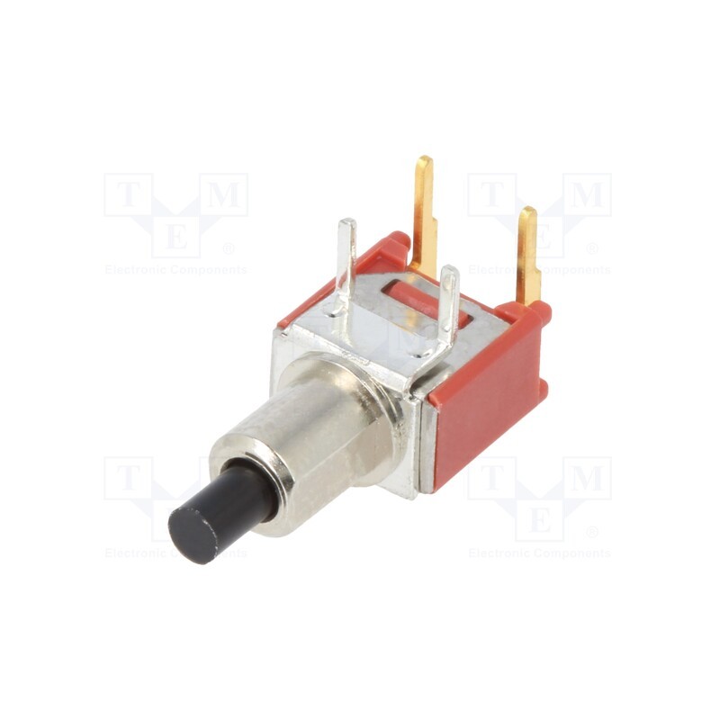 1 pcs x E-SWITCH - 800SP9B6M6RE - Switch: push-button, Pos: 2, SPST-NO, 1A/250VAC, 3A/28VDC, OFF-(ON)