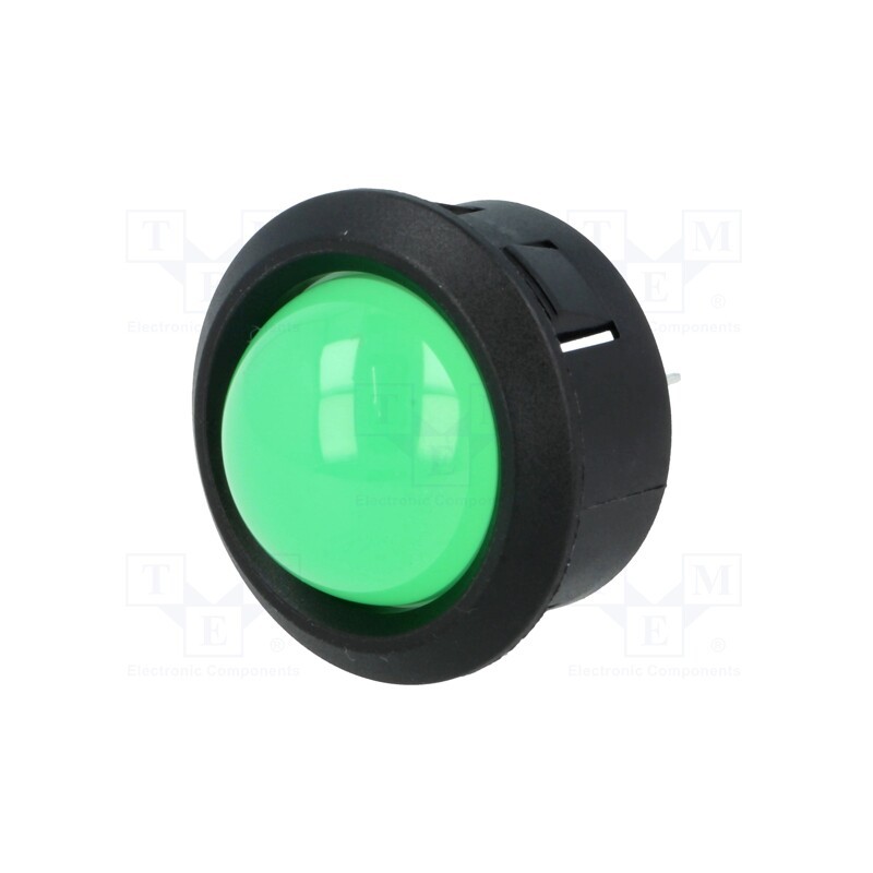 1 pcs x MENTOR - 2686.1081 - Indicator: LED, prominent, green, Ø25.65mm, for PCB, plastic