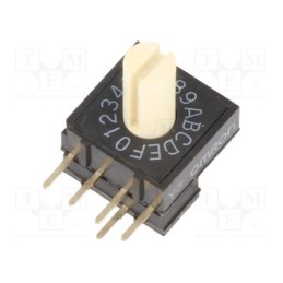 1 pcs x OMRON OCB - A6RV-161RS - Encoding switch, HEX/BCD, Pos: 16, THT, Rcont max: 200mΩ, A6RV