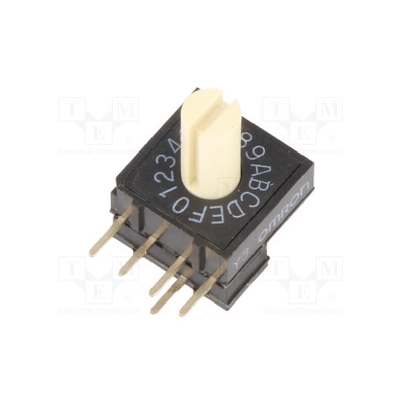 1 pcs x OMRON OCB - A6RV-161RS - Encoding switch, HEX/BCD, Pos: 16, THT, Rcont max: 200mΩ, A6RV