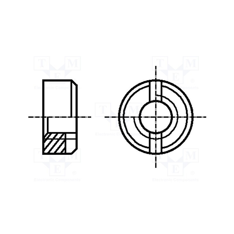 100 pcs x BOSSARD - 1100742 - Nut, round, M4, 0.7, steel, Plating: zinc, BN 220, DIN 546