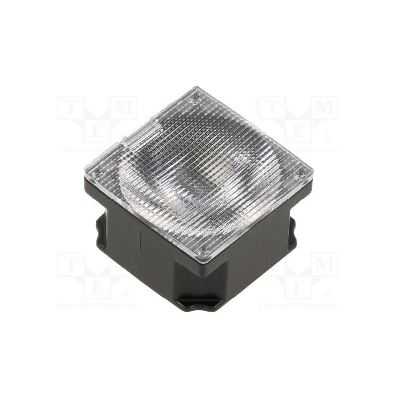 1 pcs x LEDIL - FA10669_CXP-O - LED lens, square, polycarbonate, transparent, 11÷45°, H: 13.2mm