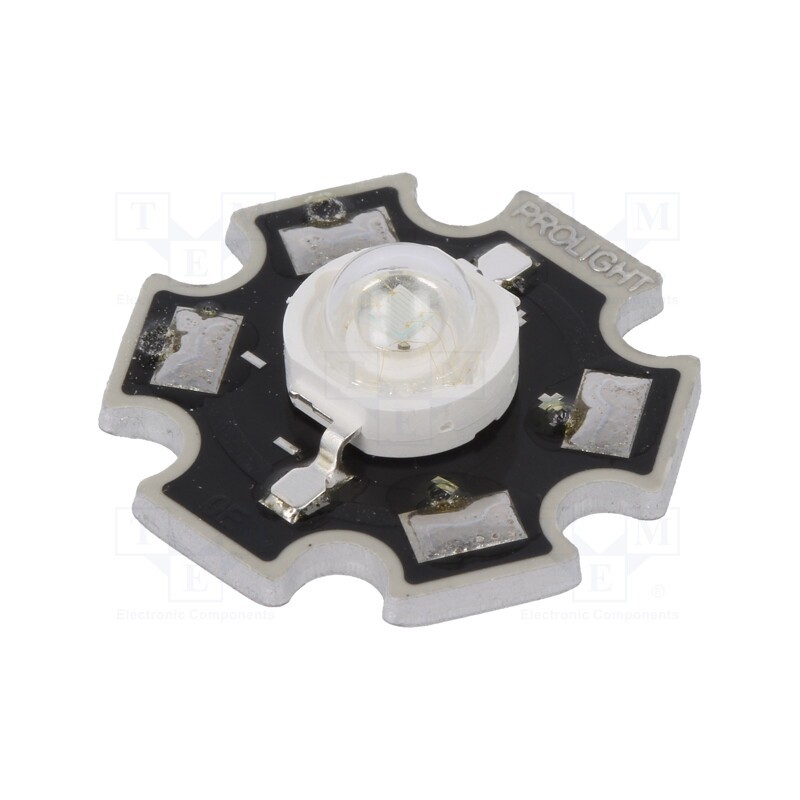 1 pcs x ProLight Opto - PM2E-3LBS-SD - Power LED, STAR, blue, 130°, 700mA, 455÷475nm, Pmax: 3W, 39.8÷55lm