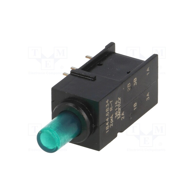 1 pcs x MENTOR - 1844.6834 - Switch: push-button, Pos: 2, DPDT, 0.5A/60VAC, 0.5A/60VDC, ON-(ON)