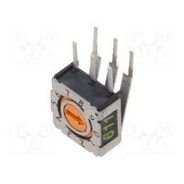 1 pcs x PTR HARTMANN - P36THR102L254 - Encoding switch, DEC/BCD, Pos: 10, THT, Rcont max: 80mΩ, P36