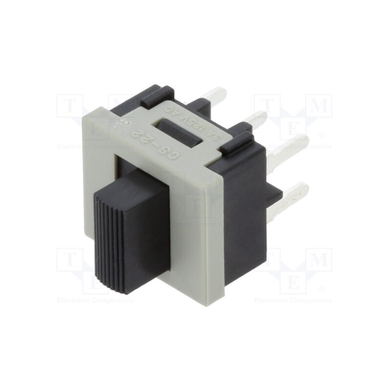 1 pcs x NKK SWITCHES - CS22BNW03 - Switch: slide, Pos: 2, DPDT, 2A/250VAC, ON-ON, No.of term: 6, PCB,THT