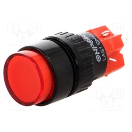 1 pcs x ONPOW - LAS1Y-11Z/R/230V-IP40 - Switch: push-button, Pos: 2, SPDT, 3A/220VAC, 2A/24VDC, ON-ON, IP40