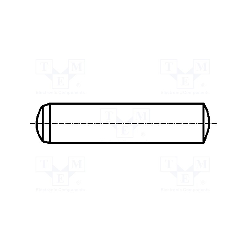 100 pcs x BOSSARD - 1306308 - Cylindrical stud, hardened steel, BN 858, Ø: 3mm, L: 18mm, DIN 6325