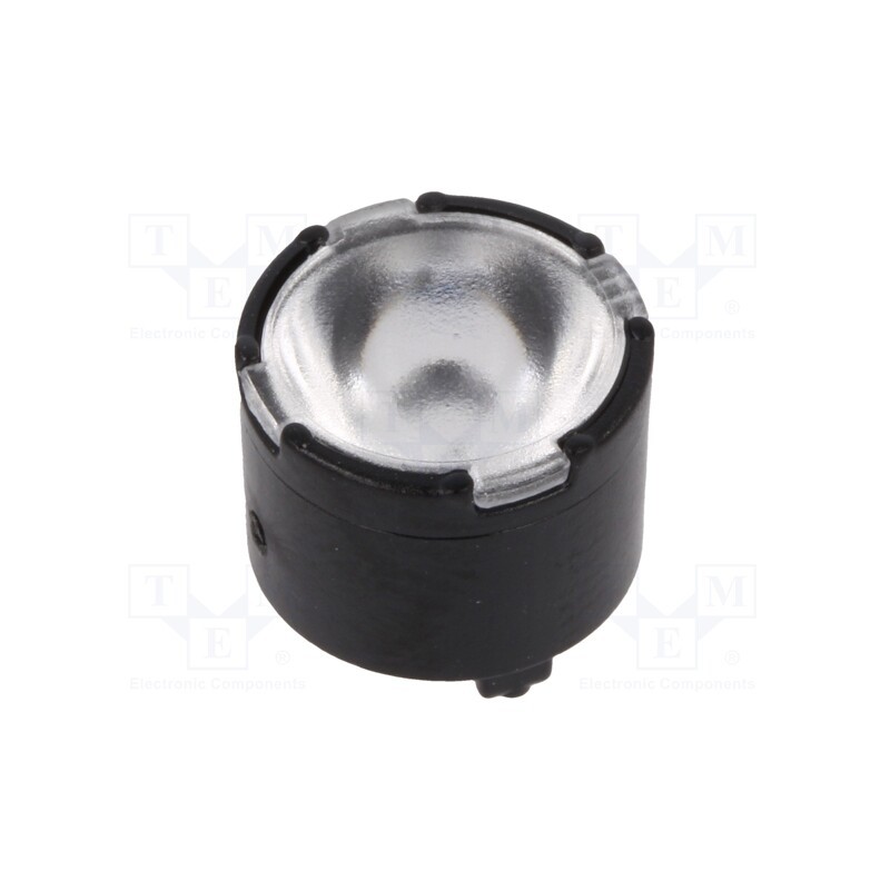 1 pcs x LEDIL - FP10997_LISA2-WW-PIN - LED lens, round, plexiglass PMMA, transparent, 25÷72°, H: 7mm