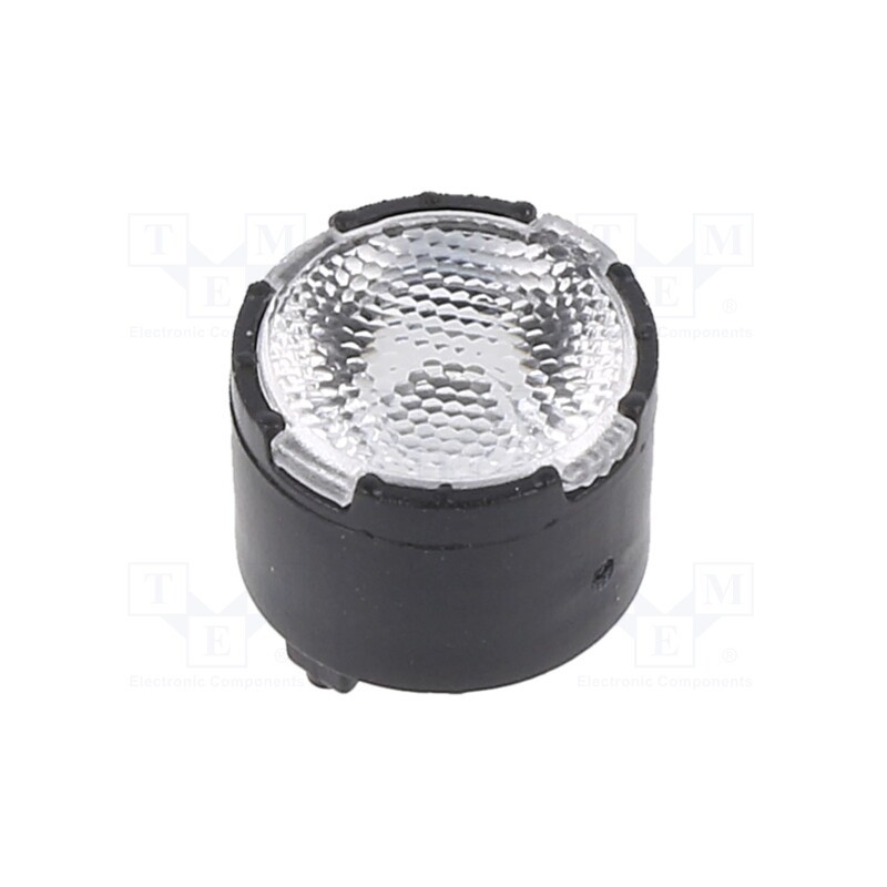 1 pcs x LEDIL - FP14766_LISA2-WWX-PIN - LED lens, round, plexiglass PMMA, transparent, 63°, Mounting: glue