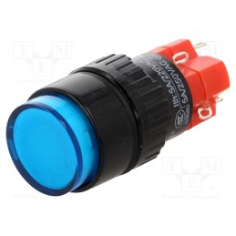 1 pcs x ONPOW - LAS1Y-11Z/B/24V-IP40 - Switch: push-button, Pos: 2, SPDT, 3A/220VAC, 2A/24VDC, ON-ON, IP40