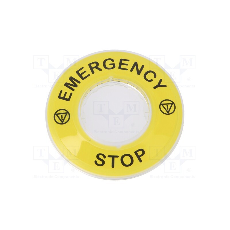 1 pcs x SCHNEIDER ELECTRIC - ZBY9320 - Warning plate, 22mm, Harmony XB4, Ø22mm