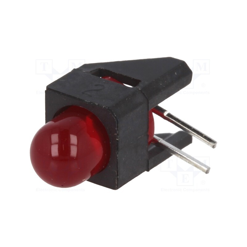 1 pcs x BROADCOM (AVAGO) - HLMP-4700-C00B2 - LED, in housing, red, 5mm, No.of diodes: 1, 2mA, Lens: red,diffused