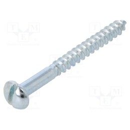 100 pcs x BOSSARD - 1070223 - Screw, for wood, 5x50, Head: button, slotted, 1,2mm, steel, zinc
