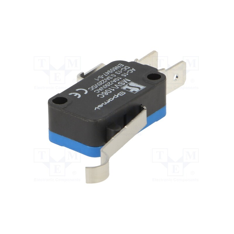 1 pcs x SPAMEL - MSV\106C - Microswitch SNAP ACTION, 10A/250VAC, 0.3A/220VDC, SPDT, ON-(ON)