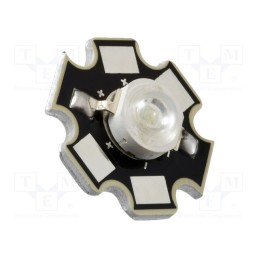 1 pcs x NTE Electronics - NTE30180-G - Power LED, STAR, green, 120°, 750mA, 515÷530nm, Pmax: 3W, SMD, 3.4÷4V