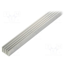 1 pcs x FISCHER ELEKTRONIK - SK 633 1000 AL - Heatsink: extruded, grilled, natural, L: 1000mm, W: 19mm, H: 14mm