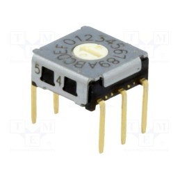 1 pcs x OMRON OCB - A6K-162RF - Encoding switch, HEX/BCD, Pos: 16, THT, Rcont max: 200mΩ, 1.96Ncm