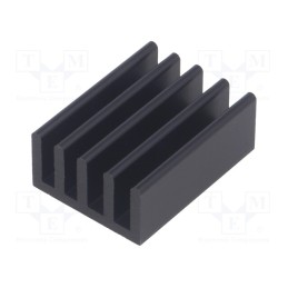 1 pcs x FISCHER ELEKTRONIK - SK 632 25 SA - Heatsink: extruded, grilled, black, L: 25mm, W: 19mm, H: 10mm