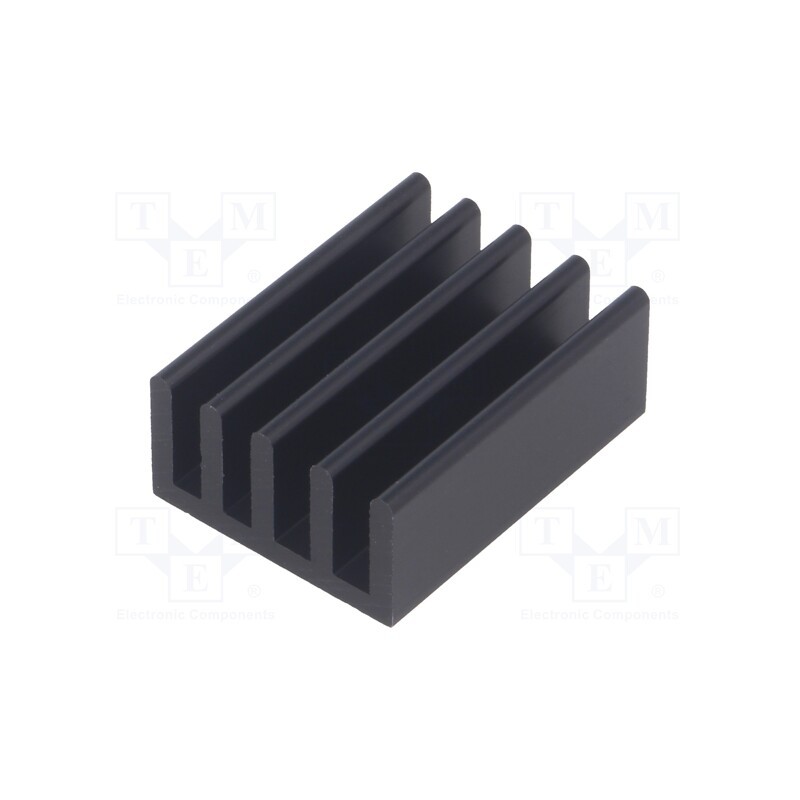 1 pcs x FISCHER ELEKTRONIK - SK 632 25 SA - Heatsink: extruded, grilled, black, L: 25mm, W: 19mm, H: 10mm