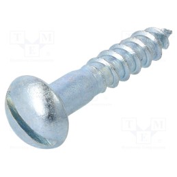 100 pcs x BOSSARD - 1070339 - Screw, for wood, 6x30, Head: button, slotted, 1,6mm, steel, zinc