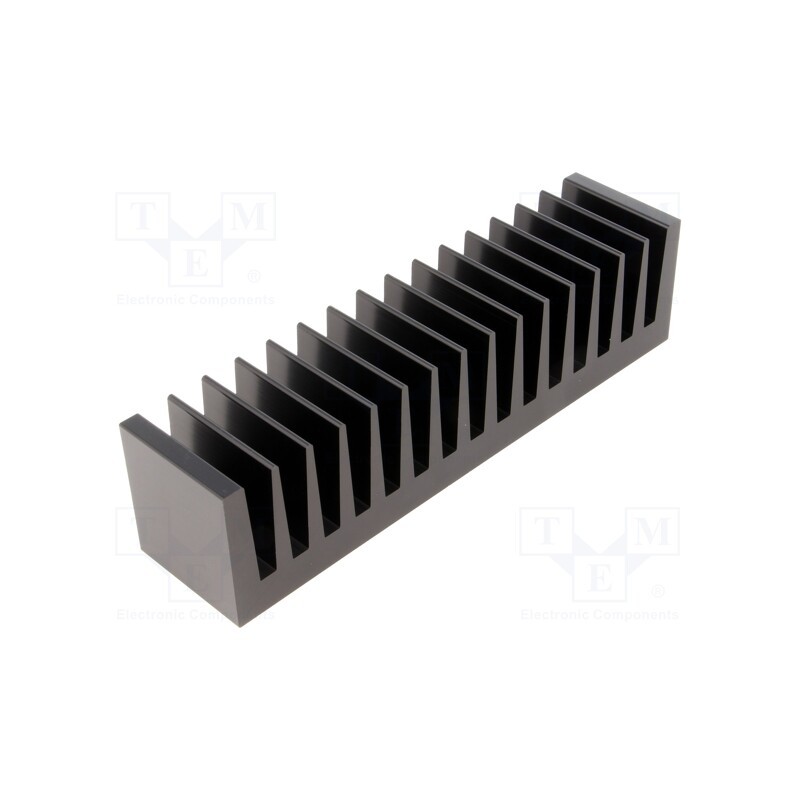 1 pcs x FISCHER ELEKTRONIK - SK85/37,5/SA - Heatsink: extruded, grilled, black, L: 37.5mm, W: 160mm, H: 40mm
