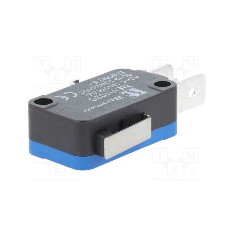 1 pcs x SPAMEL - MSV\102C - Microswitch SNAP ACTION, 10A/250VAC, 0.3A/220VDC, SPDT, ON-(ON)