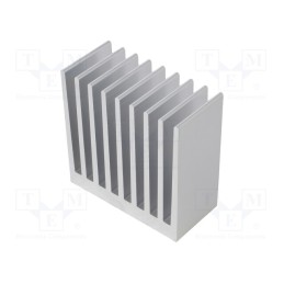 1 pcs x FISCHER ELEKTRONIK - SK 655 37,5 AL - Heatsink: extruded, grilled, natural, L: 37.5mm, W: 80mm, H: 80mm