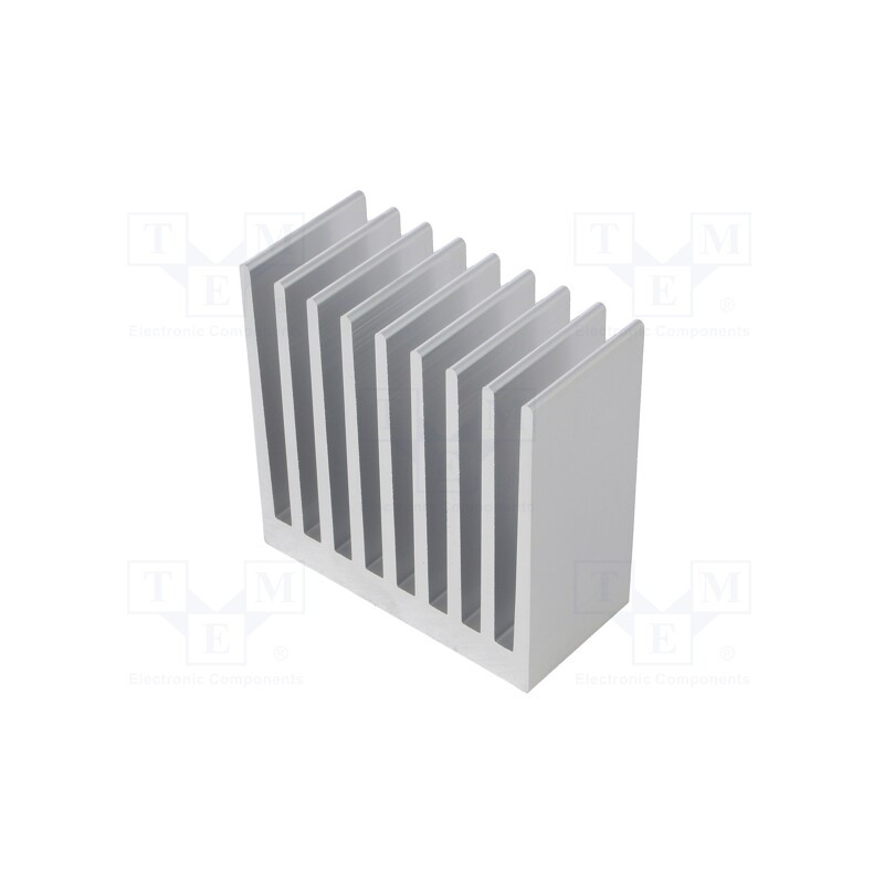 1 pcs x FISCHER ELEKTRONIK - SK 655 37,5 AL - Heatsink: extruded, grilled, natural, L: 37.5mm, W: 80mm, H: 80mm