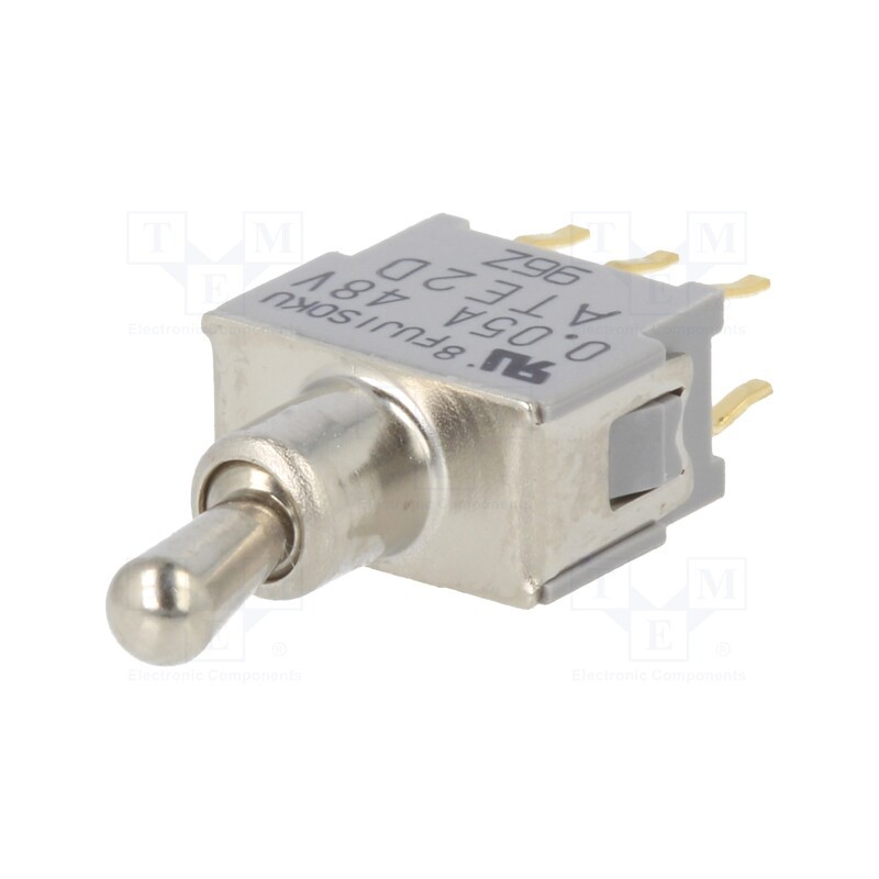 1 pcs x Nidec Copal Electronics - ATE2D-2M3-10-Z - Switch: toggle, Pos: 2, DPDT, ON-ON, 0.05A/48VAC, 0.05A/48VDC, ATE