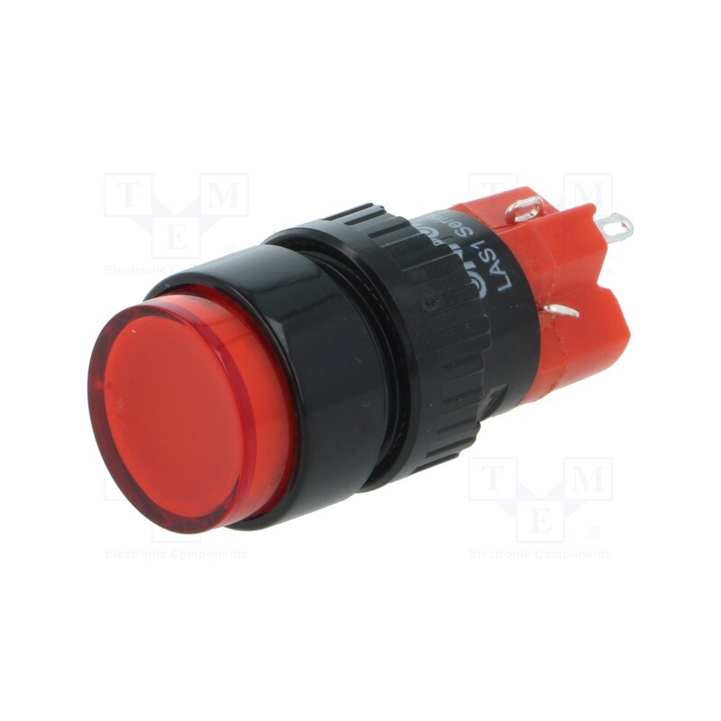 1 pcs x ONPOW - LAS1Y-11/R/230V-IP40 - Switch: push-button, Pos: 2, SPDT, 3A/220VAC, 2A/24VDC, ON-(ON)