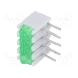 1 pcs x SIGNAL-CONSTRUCT - ZSU0432 - LED, in housing, green, No.of diodes: 4, 20mA, Lens: diffused,green