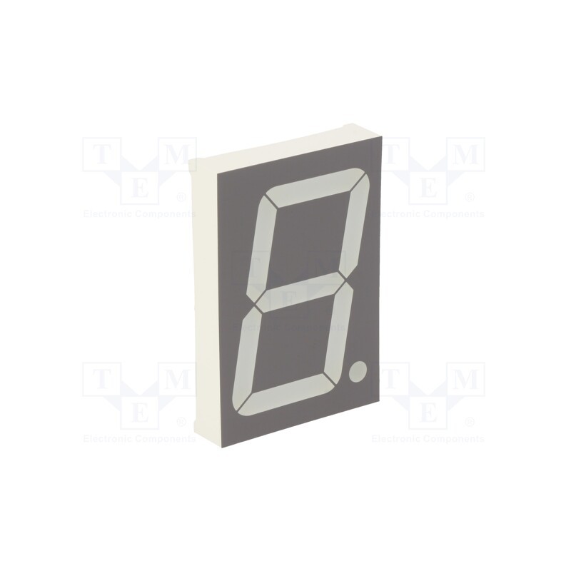 1 pcs x FORYARD - FYS-23011AUHR-21 - Display: LED, 7-segment, 56.8mm, 2.3', No.char: 1, red, 30÷60mcd