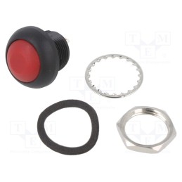 1 pcs x E-SWITCH - RP8100B2M1CEBLKREDNIL - Switch: push-button, Pos: 2, SPST, 0.1A/50VDC, 0.125A/125VAC, red