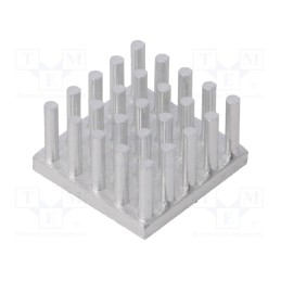 1 pcs x FISCHER ELEKTRONIK - ICK S 18 X 18 X 10 - Heatsink: extruded, grilled, natural, L: 18mm, W: 18mm, H: 10mm, raw