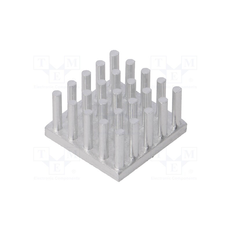 1 pcs x FISCHER ELEKTRONIK - ICK S 18 X 18 X 10 - Heatsink: extruded, grilled, natural, L: 18mm, W: 18mm, H: 10mm, raw