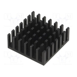 1 pcs x FISCHER ELEKTRONIK - ICK BGA 25 X 25 X 10 - Heatsink: extruded, black, L: 25mm, W: 25mm, H: 10mm, aluminium