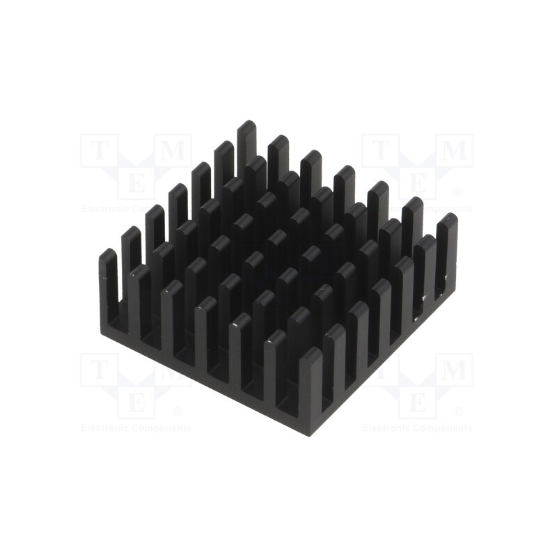 1 pcs x FISCHER ELEKTRONIK - ICK BGA 25 X 25 X 10 - Heatsink: extruded, black, L: 25mm, W: 25mm, H: 10mm, aluminium