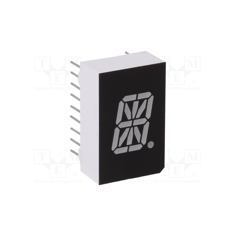 1 pcs x LITEON - LTP-587Y - Display: LED, alphanumeric, 12.7mm, 0.5', No.char: 1, yellow, anode