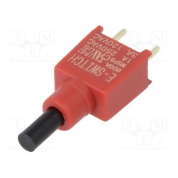 1 pcs x E-SWITCH - 800AWSP9M2QE - Switch: push-button, Pos: 2, SPST-NO, 1A/250VAC, 3A/28VDC, OFF-(ON)
