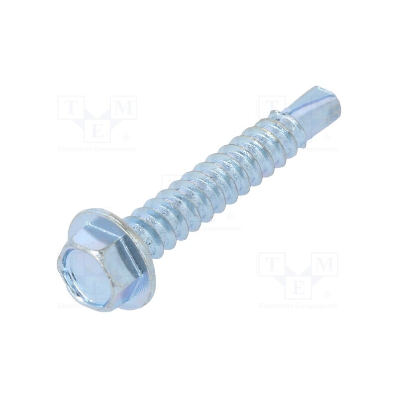 100 pcs x BOSSARD - 1476602 - Screw, for metal, with flange, 3.9x25, Head: hexagonal, 5.5mm, zinc