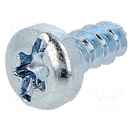 100 pcs x BOSSARD - 8278083 - Screw, for plastic, 2.5x10, Head: cheese head, slotted,Torx®, zinc