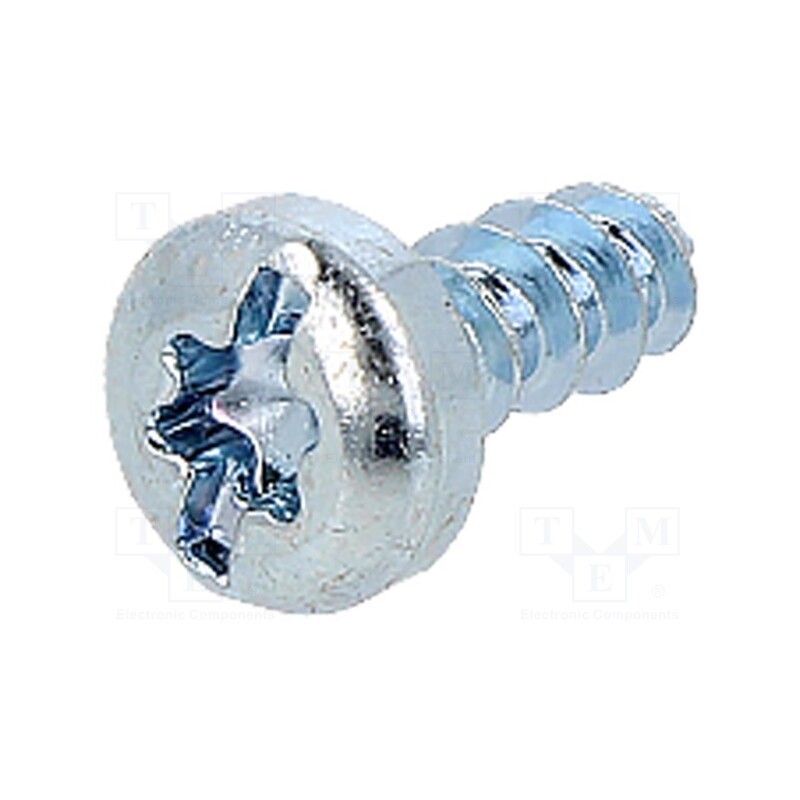 100 pcs x BOSSARD - 8278083 - Screw, for plastic, 2.5x10, Head: cheese head, slotted,Torx®, zinc