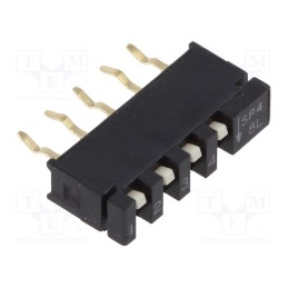 1 pcs x C&K - SPA04B - Switch: DIP-SWITCH, Poles number: 4, OFF-ON, 0.01A/5VDC, Pos: 2