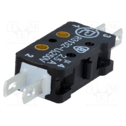 1 pcs x PROMET - 83 132 S - Microswitch SNAP ACTION, 2.5A/250VAC, 0.3A/220VDC, ON-(ON), IP40