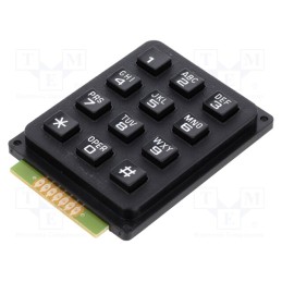 1 pcs x ACCORD - AK-304-A-BBW - Keypad: plastic, No.of butt: 12, none, plastic, 200mΩ, 1N, 20mA