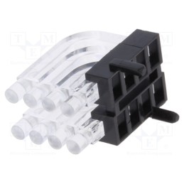 1 pcs x MENTOR - 1296.1024 - Fiber for LED, round, Ø2mm, No.of mod: 8, Front: convex